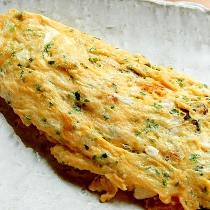 5分!?まな板なし❤乾物で卵焼き♪(塩昆布ほか)